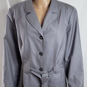 GREY BELTED JACKET